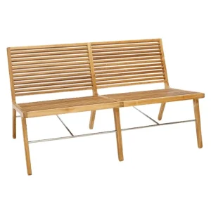 Sibast RIB soffa, teak - rostfritt stål