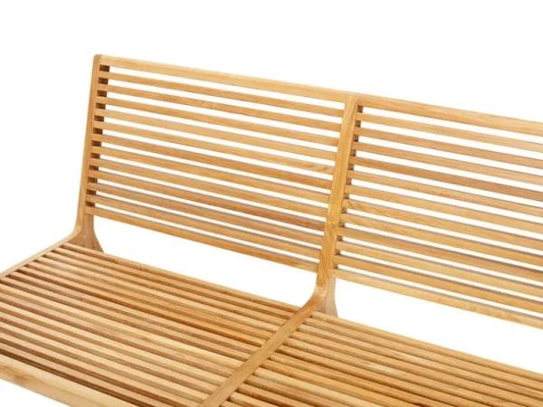 Sibast RIB soffa, teak - rostfritt stål