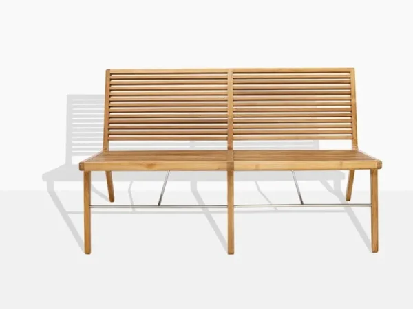 Sibast RIB soffa, teak - rostfritt stål