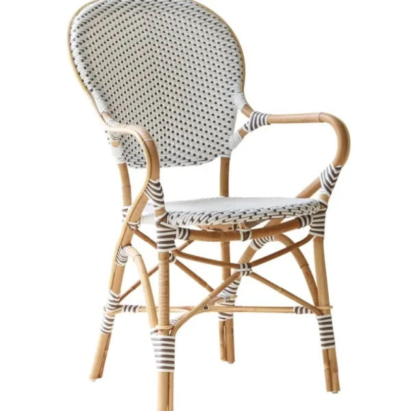 Sika-Design Isabell stol med armstöd, vit