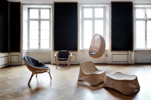 Sika-Design Madame fåtölj, naturlig rotting - mörkgrå