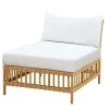 Sika-Design Maggie Exterior mittmodul för soffa, naturell - vit kudde