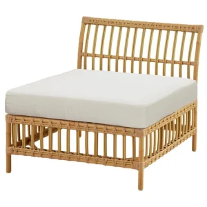 Sika-Design Maggie Exterior mittmodul för soffa, naturell - vit kudde