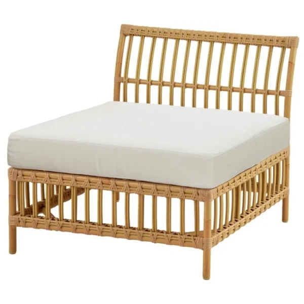 Sika-Design Maggie Exterior mittmodul för soffa, naturell - vit kudde