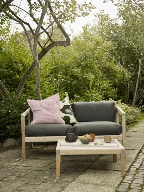 Skagerak Virkelyst tvåsitsig soffa, teak - kol