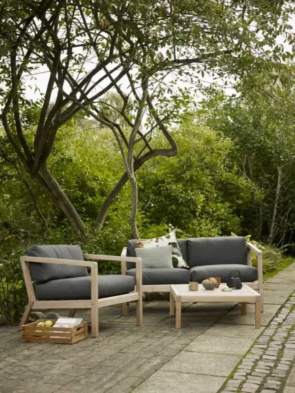 Skagerak Virkelyst tvåsitsig soffa, teak - kol