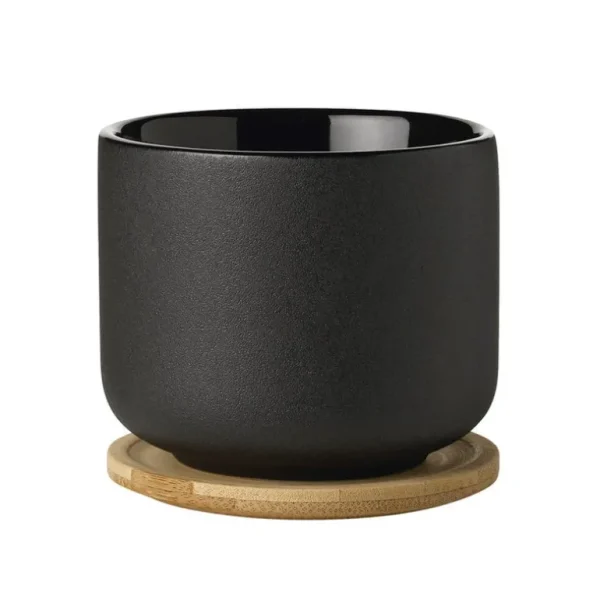 Stelton Theo tekopp med underlägg, svart