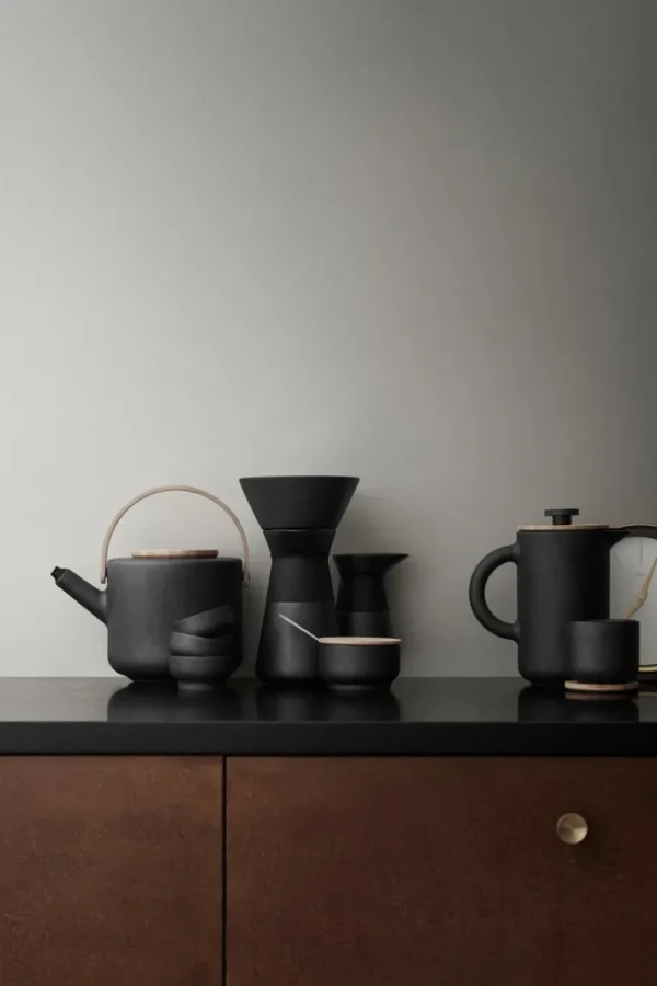 Stelton Theo tekopp med underlägg, svart