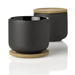 Stelton Theo tekopp med underlägg, svart