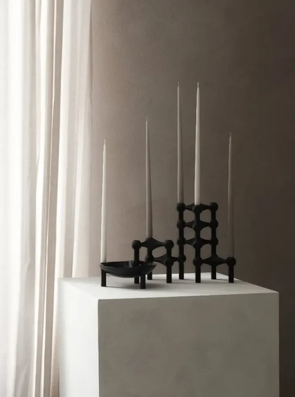 STOFF Copenhagen STOFF Nagel ljushållare, 3-pack, mattsvart