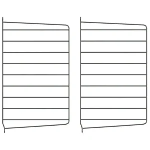 String Furniture String sidopanel 50 x 30 cm, 2-pack, mörkgrå