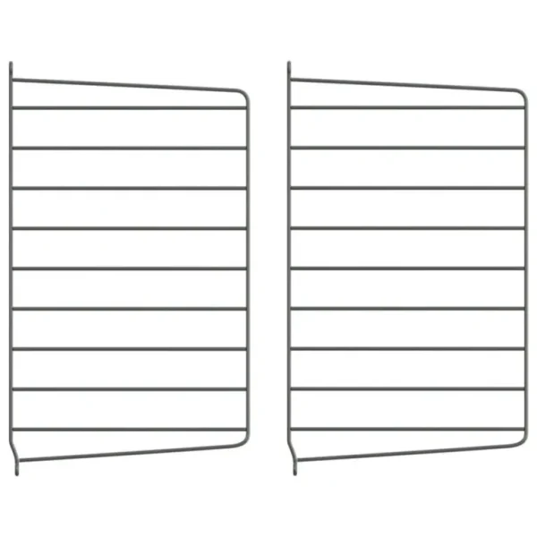 String Furniture String sidopanel 50 x 30 cm, 2-pack, mörkgrå