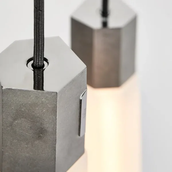 Tala Basalt Triple taklampa, rostfritt stål