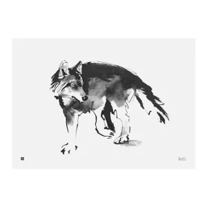 Teemu Järvi Illustrations Wolf poster, 70 x 50 cm