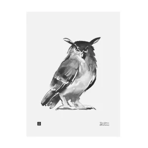 Teemu Järvi Illustrations Owl poster, 30 x 40 cm