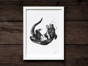 Teemu Järvi Illustrations Otter poster, 50 x 70 cm