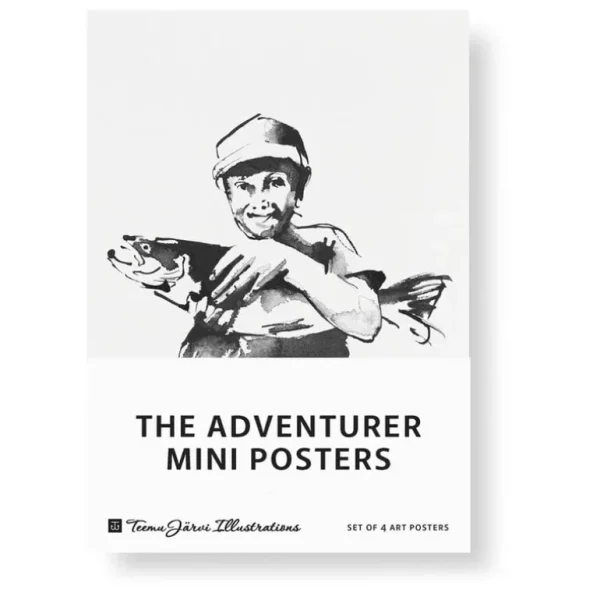 Barn Teemu Ju00e4rvi Illustrations Teemu Järvi Illustrations Adventurer set med miniposters, 4 st