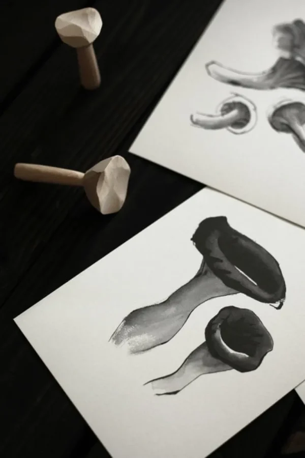 Teemu Ju00e4rvi Illustrations Teemu Järvi Illustrations Wild Mushroom set med miniposters, 4 st