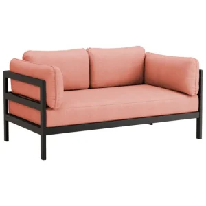 TIPTOE Easy 2-sits soffa, grafit svart - vintage rosa