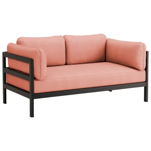 TIPTOE Easy 2-sits soffa, grafit svart - vintage rosa