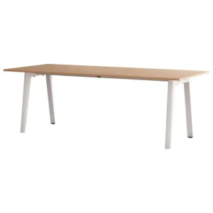 TIPTOE New Modern bord 220 x 95 cm, ek - molnvit