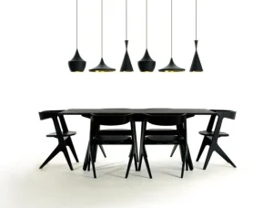 Tom Dixon Beat Fat LED-pendel, svart
