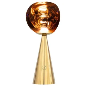 Tom Dixon Melt bärbar LED-bordslampa, guld