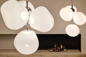 Tom Dixon Melt Chandelier Mini pendellampa, LED, opal - silver