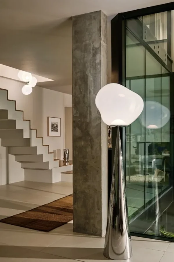 Tom Dixon Melt Chandelier Mini pendellampa, LED, opal - silver