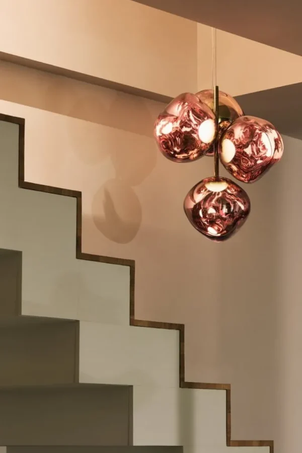 Tom Dixon Melt Chandelier Mini pendellampa, LED, koppar