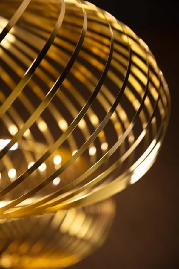 Tom Dixon Spring LED-pendel, liten, mässing