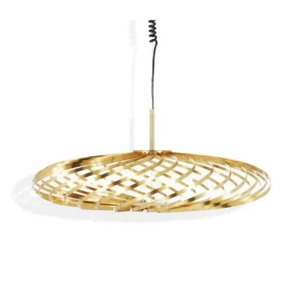 Tom Dixon Spring LED-pendel, liten, mässing