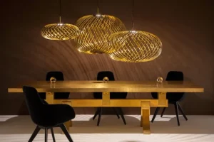 Tom Dixon Spring LED-pendel, liten, mässing