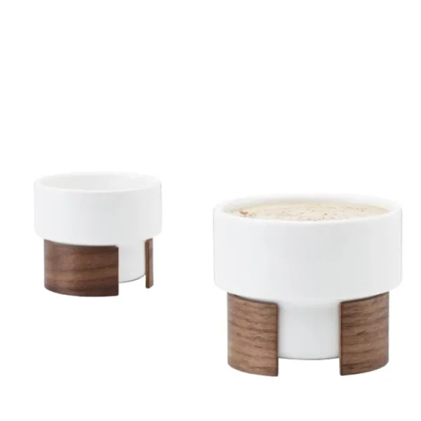 Tonfisk Design Warm cappuccinokopp 1,6 dl, 2-pack, valnöt