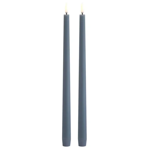Uyuni Lighting LED antikljus, 32 cm, 2 st, mattblå