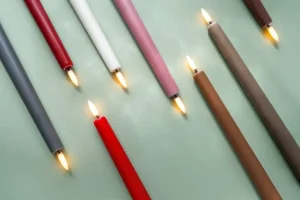 Uyuni Lighting LED antikljus, 32 cm, 2 st, mattblå
