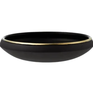 Vaidava Ceramics Eclipse Gold skål 0,7 l, låg, svart - guld