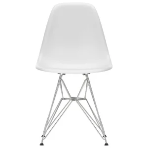 Vitra Eames DSR stol, cotton white RE - krom