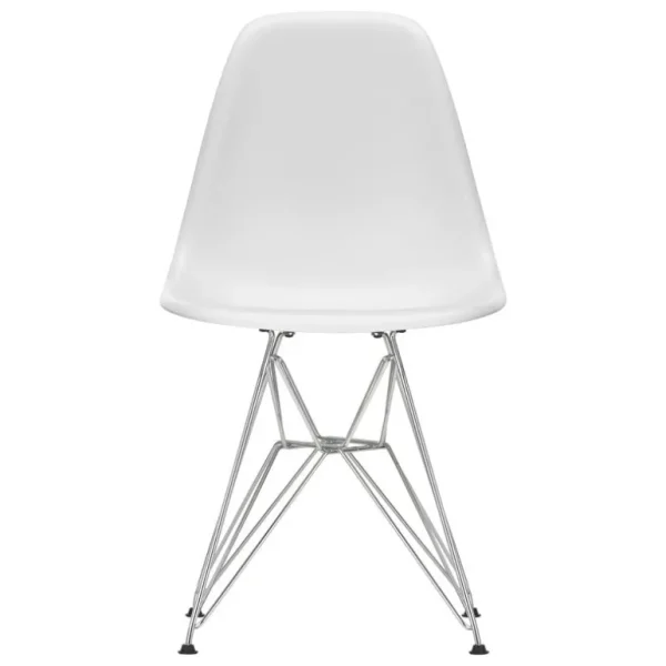 Vitra Eames DSR stol, cotton white RE - krom