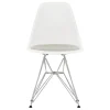 Vitra Eames DSR stol, cotton white-krom-varmgrå/elfenbensfärgad dyna