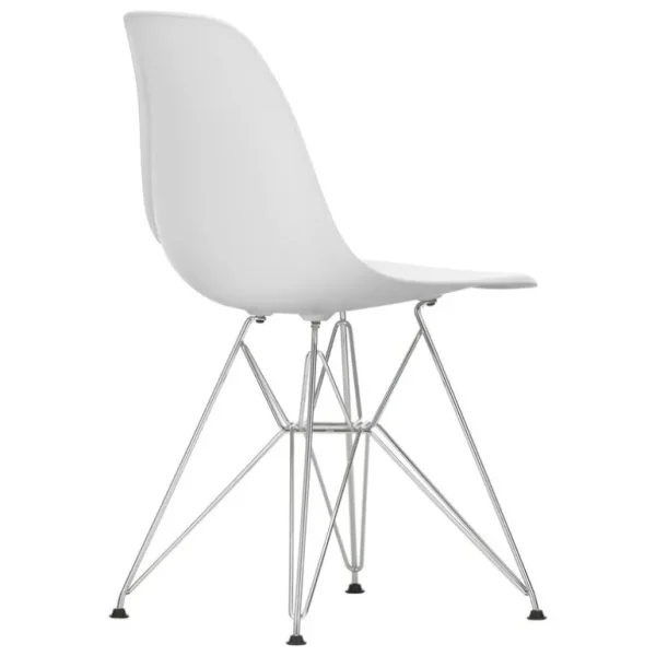 Vitra Eames DSR stol, cotton white RE - krom