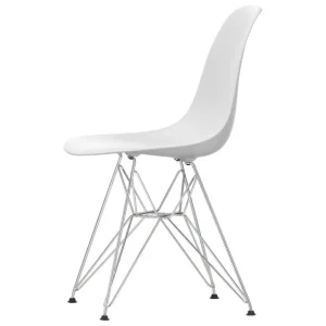 Vitra Eames DSR stol, cotton white RE - krom