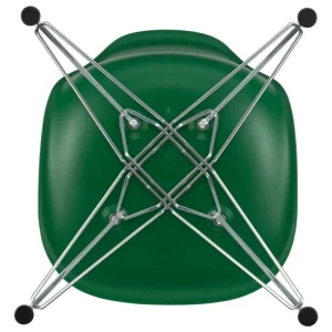 Vitra Eames DSR stol, emerald RE - krom