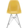 Vitra Eames DSR stol, fiberglas, ljus ockra - krom