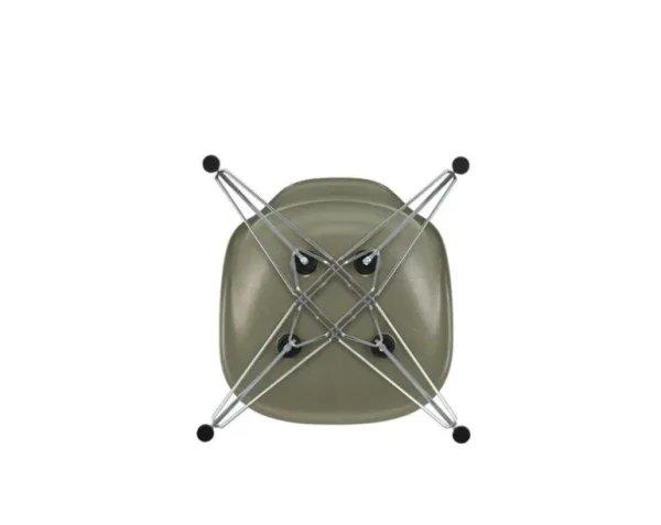 Vitra Eames DSR stol, fiberglas, raw umber - krom