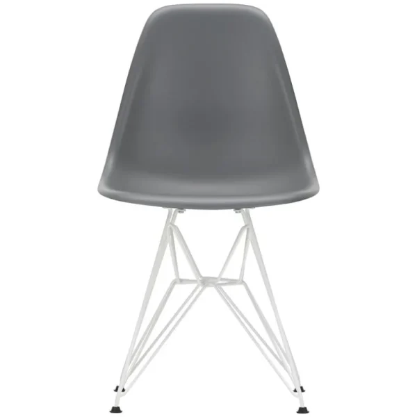 Vitra Eames DSR stol, granite grey - vit