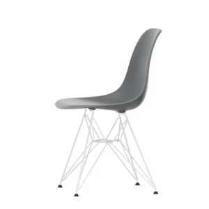 Vitra Eames DSR stol, granite grey - vit