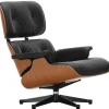 Vitra Eames fåtölj, klassisk storlek, American cherry - svart läder