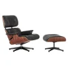 Vitra Eames Lounge Chair & Ottoman, ny storlek, palisander - svart