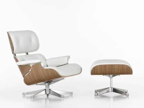 Vitra Eames Lounge Chair, klassisk stl, vit valnöt - vit Premium F-läd